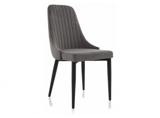 Стул на металлокаркасе Kora dark gray / black в Каменске-Уральском