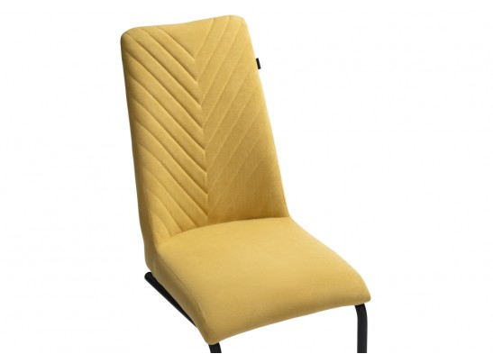 Стул на металлокаркасе Лулла горчичный / черный каркас в Каменске-Уральском
