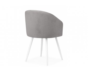 Стул на металлокаркасе Монер темно-серый (glory 20) / белый