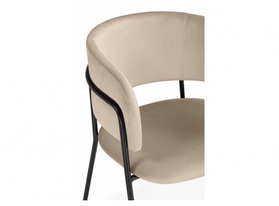 Стул на металлокаркасе Осло темно-бежевый (H-07) / черный в Каменске-Уральском