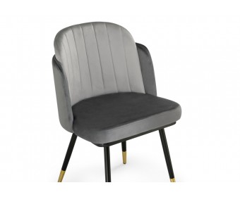 Стул на металлокаркасе Penelopa dark gray / light gray / black / gold