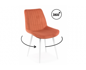 Стул на металлокаркасе Седа 360 терракотовый (zd 432) / белый