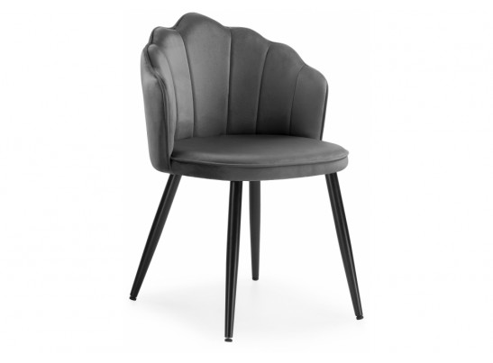 Стул на металлокаркасе Shell dark gray / black в Каменске-Уральском