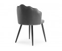 Стул на металлокаркасе Shell dark gray / black в Каменске-Уральском