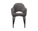 Стул на металлокаркасе Vener dark gray / black в Каменске-Уральском