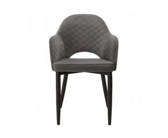 Стул на металлокаркасе Vener dark gray / black