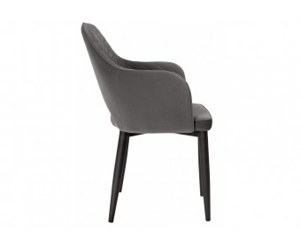 Стул на металлокаркасе Vener dark gray / black
