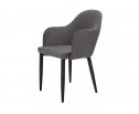 Стул на металлокаркасе Vener dark gray / black в Каменске-Уральском