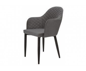Стул на металлокаркасе Vener dark gray / black
