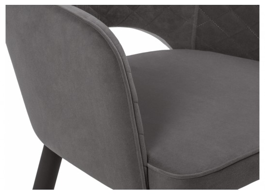 Стул на металлокаркасе Vener dark gray / black в Каменске-Уральском