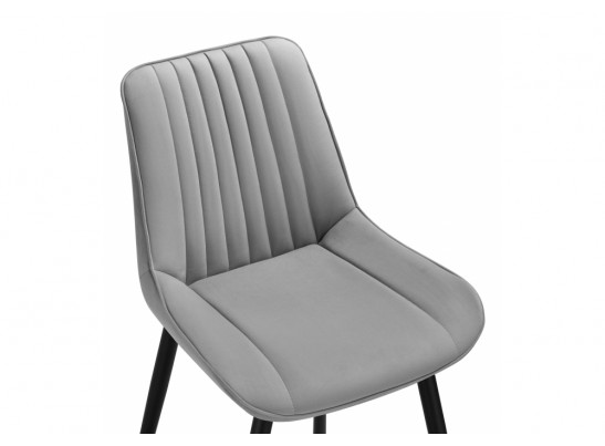 Стул на металлокаркасе Вейв светло-серый (hl 63) / 10К черный каркас в Каменске-Уральском