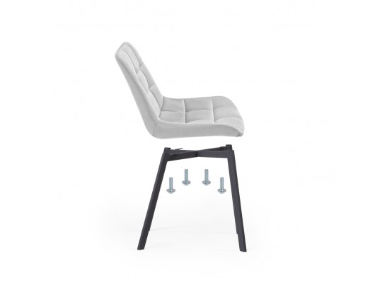 Комплект стульев Стронг 4 шт светло-серый / черный в Каменске-Уральском