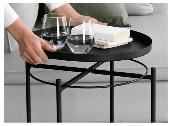 Журнальный столик-поднос Tray 1 46х52 black в Каменске-Уральском