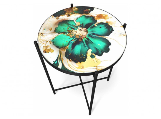 Журнальный столик SHT-CT8-3 малахитово-зеленый / черный муар в Каменске-Уральском