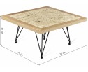 Журнальный столик SHT-TU29/H36/70/70 ДУБ/OSB прозрачный лак / чёрный муар в Каменске-Уральском