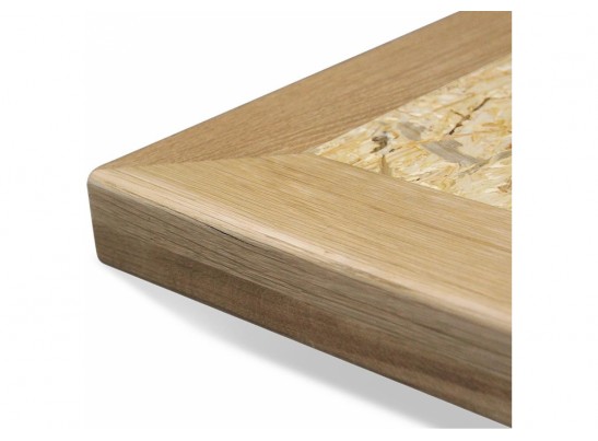 Журнальный столик SHT-TU29/H36/70/70 ДУБ/OSB прозрачный лак / чёрный муар в Каменске-Уральском