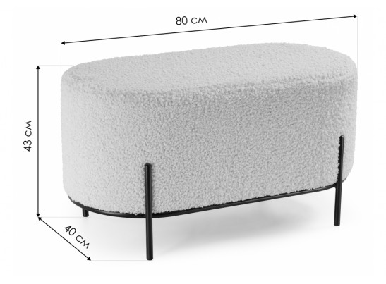 Пуф Duet-П light grey в Каменске-Уральском