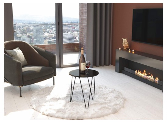 Кофейный столик SHT-CT27 черный глянец / черный муар в Каменске-Уральском