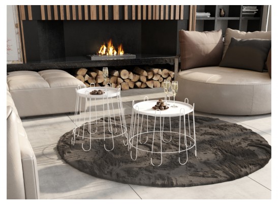 Комплект столиков SHT-CT6/CT6-2 белый муар в Каменске-Уральском