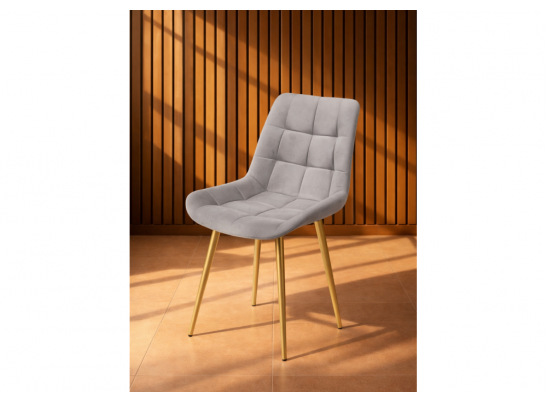 Стул на металлокаркасе Челси 360 К латте (zd 290) / золотой в Каменске-Уральском