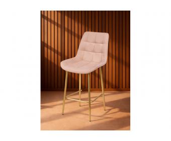 Полубарный стул Челси бежевый (zd 210) / золотой