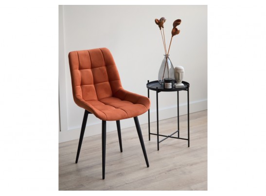 Стул на металлокаркасе Челси 360 К терракотовый (zd 432) / черный в Каменске-Уральском