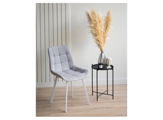 Стул на металлокаркасе Челси 360 П светло-серый (zd 960) / белый в Каменске-Уральском