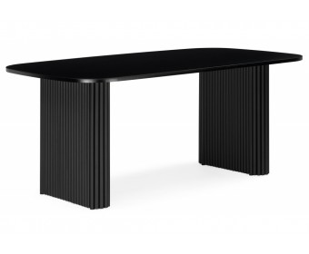 Деревянный стол Бавария B 160 х 90 черная пленка шагрень / черный