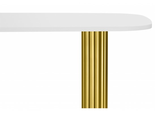 Деревянный стол Бавария B 200 х 90 белая пленка шагрень / золото