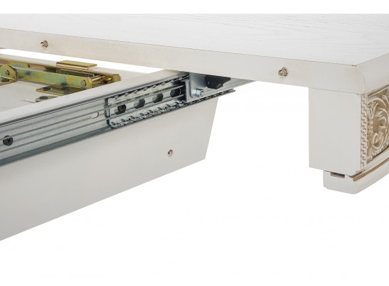 Деревянный стол Лорд молочный / золотая патина в Каменске-Уральском