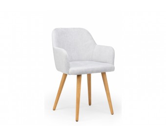 Деревянный стул Инфини светло-серый (ocean 021) / светлое дерево