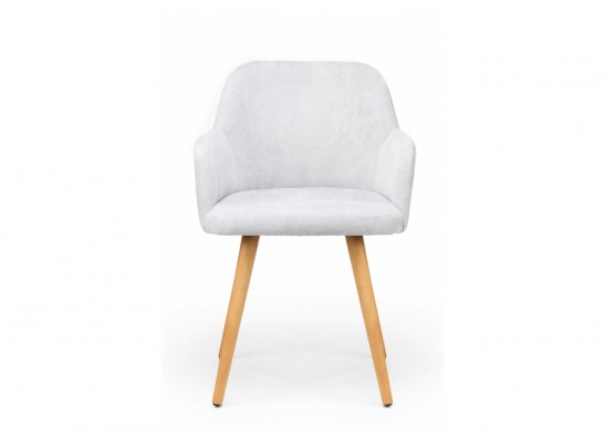 Деревянный стул Инфини светло-серый (ocean 021) / светлое дерево в Каменске-Уральском