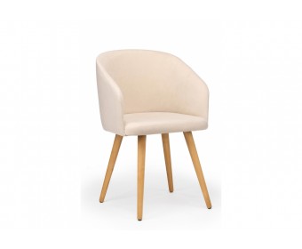 Деревянный стул Монер бежевый (glory 03) / светлое дерево