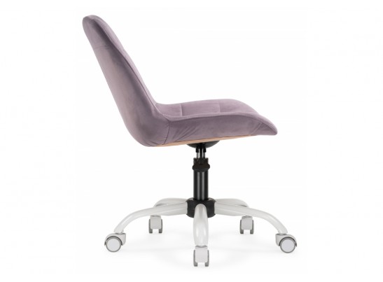 Компьютерное кресло Келми микровелюр светло-лиловый / белый глянец в Каменске-Уральском