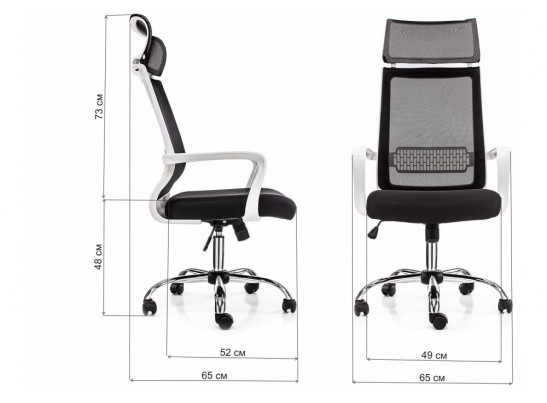 Компьютерное кресло Lion черно-белое в Каменске-Уральском