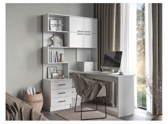 Компьютерный стол Эльброни правый белый в Каменске-Уральском