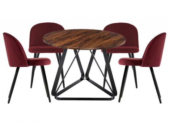 Обеденная группа Енлиан wine red / brown / black в Каменске-Уральском