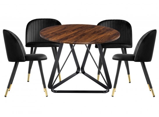 Обеденная группа Иокон black / brown / gold в Каменске-Уральском