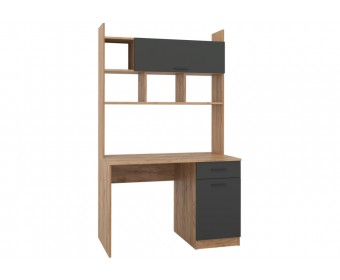Письменный стол Бишоп 2 112х57х180 дуб крафт золотой / антрацит