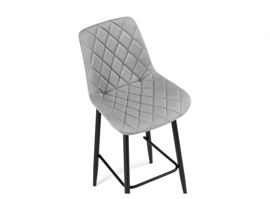 Полубарный стул Баодин К Б/К крутящийся светло-серый / черный в Каменске-Уральском