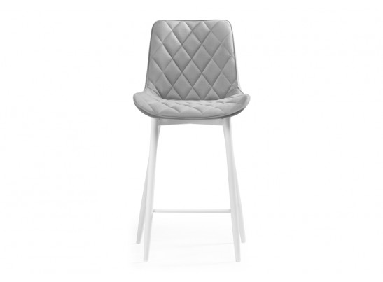 Полубарный стул Баодин велюр светло-серый / белый в Каменске-Уральском