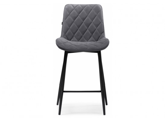 Полубарный стул Баодин велюр темно-серый / черный в Каменске-Уральском