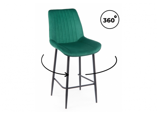 Полубарный стул Седа 360 зеленый (zd 667) / черный в Каменске-Уральском