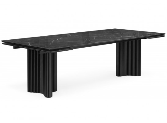 Стеклянный стол Мален 240x110 дарк / черный в Каменске-Уральском