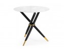 Стеклянный стол Rock 80х75 white / black в Каменске-Уральском