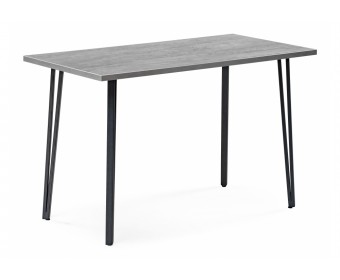 Стол  Денвер Лофт 120х60х75 25 мм бетон / черный матовый