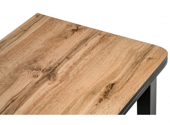 Стол Энлей 60(119)х80х76 черный / дуб вотан в Каменске-Уральском