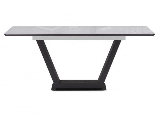 Стол на тумбе Иматра 140(180)х80х75 ультра белый / черный в Каменске-Уральском