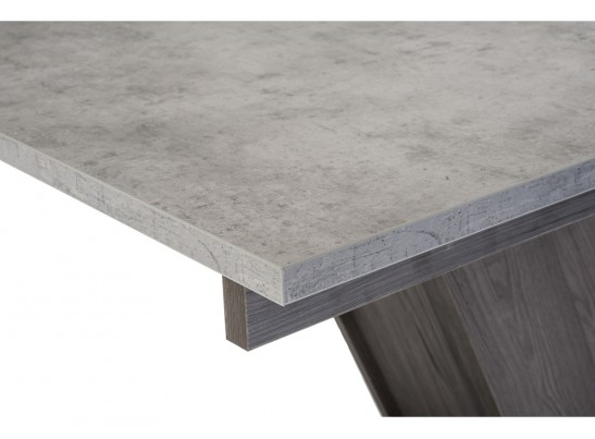 Стол на тумбе Тирион бетон чикаго серый / дуб гладстоун табак в Каменске-Уральском