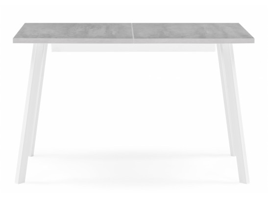 Деревянный стол Колон Лофт 120(160)х75 бетон светлый / белый матовый в Каменске-Уральском